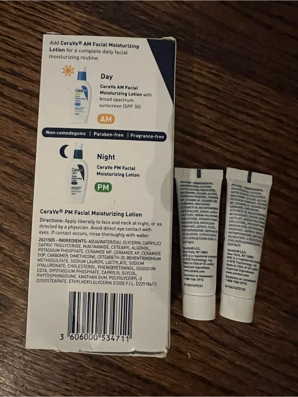 NWT Cerave PM Facial Moisturizing Lotion 2oz + 2 travel sized tubes